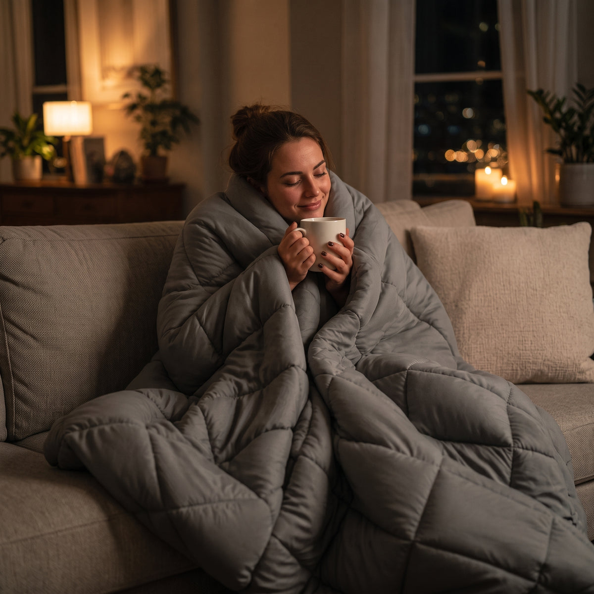 Warm Weighted Blanket for Anxiety & Better Sleep | Duvella